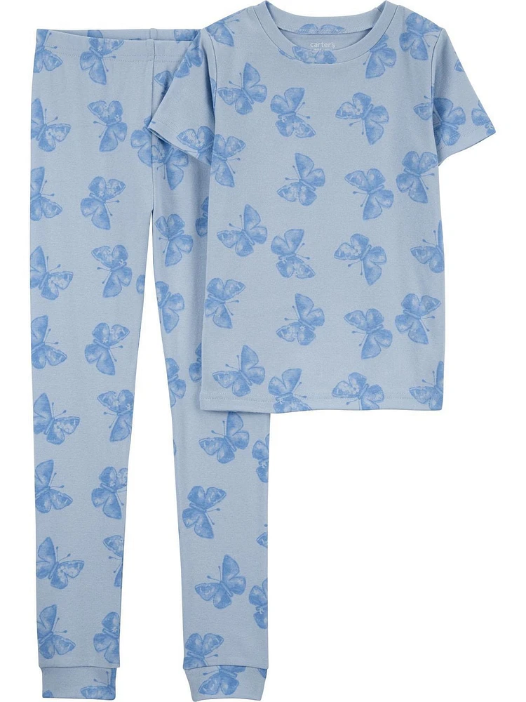 Carter's Child of Mine 4pc PJ - Blue Floral Bird