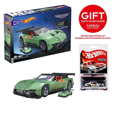 MEGA-Hot Wheels-Aston Martin Vulcan Kit de Construction (986pièces)