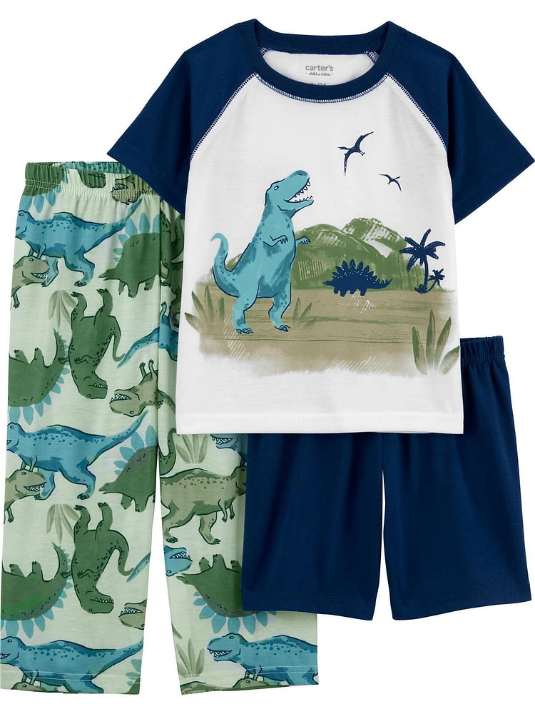 Carter's Child of Mine TB 3pc PJ - Navy Green Dino