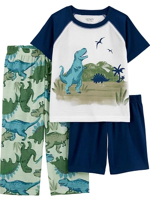 Carter's Child of Mine TB 3pc PJ - Navy Green Dino