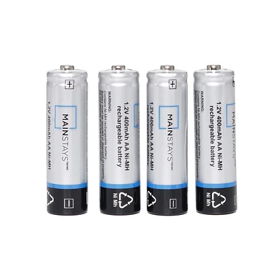 4 x 1.2V 400mAh AA Ni-MH rechargeable batteries