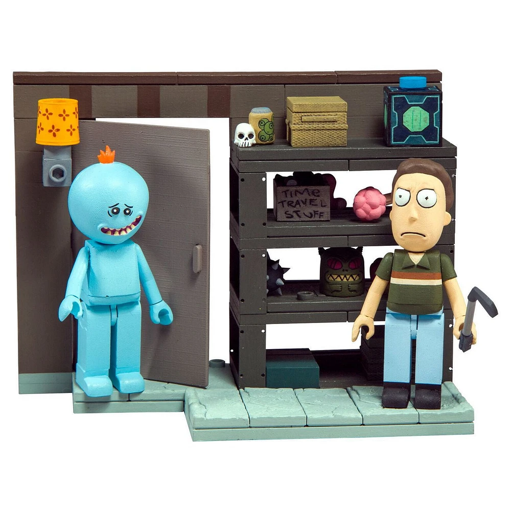 McFarlane Rick And Morty Construction Sets - Smith Family Garage Rack