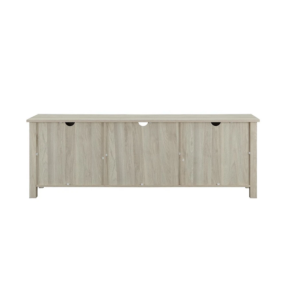 70" Glass Door TV Console - Birch