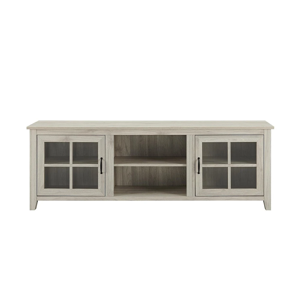 70" Glass Door TV Console - Birch