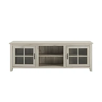 70" Glass Door TV Console - Birch