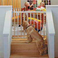 North States Swinging Hardware Mount Deluxe Wood Stairway Baby or Pet Safety Gate