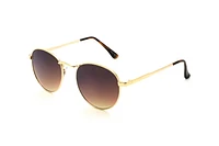 Time & Tru Ladies Gold Round Sunglasses