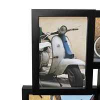 Hometrends 4x6 8-Opening Linear Gallery Collage Picture Frame, Black, 8 Opening Collage Black