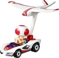 Hot Wheels Mario Kart Toad P-Wing Plane Glider