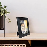 Hometrends 5x7 Wide Beveled Tabletop Picture Frame, Black, 5x7 Bevel Black Frame