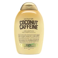 OGX Anti-Hair Fall + Coconut Caffeine Strengthening Shampoo with Caffeine, Coconut Oil & Coffee Extract, 385 mL