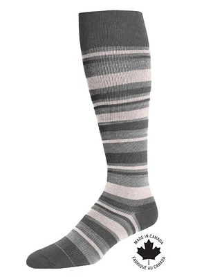 Paramedic Compression Socks Irregular Stripes for Men 15-20 mmHg - Medium, Paramedic Stylish Knee-High Irregular Striped Compression Socks for Men, 15-20 mmHg