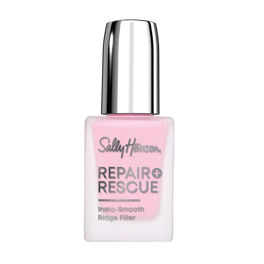 Sally Hansen - Repair + Rescue Insta-Smooth Ridge Filler, Formulé avec de l'acide hyaluronique, apprêt auto-nivelant, base pour vernis à ongles Comble les stries