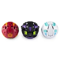 Bakugan Starter Pack 3-Pack, Darkus Lupitheon, Collectible Action Figures, for Ages 6 and Up