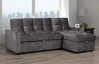 Mayole Sectional Sofa Bed, Grey