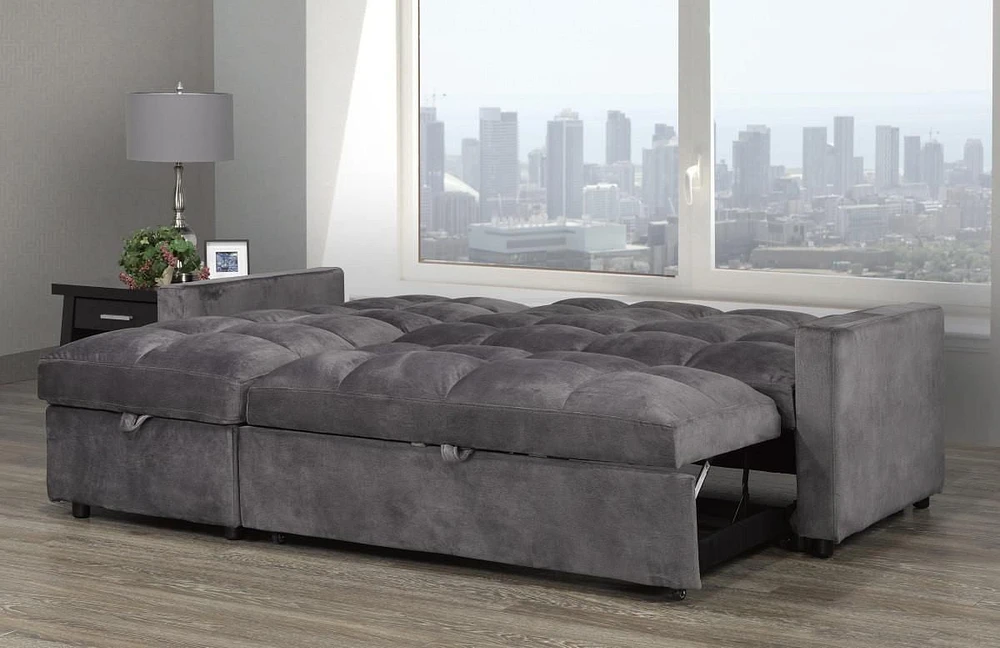 Mayole Sectional Sofa Bed, Grey