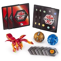 Bakugan Starter Pack 3-Pack, Pyrus Nillious, Collectible Action Figures, for Ages 6 and Up