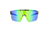 Athletic Works Black and Green Shield Sunglasses