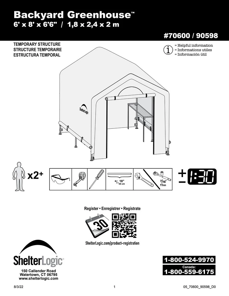 ShelterLogic GrowIT Greenhouse with Integrated Shelving