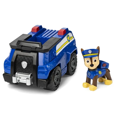 PAW Patrol, Voiture de police de Chase avec figurine à collectionner, pour les enfants à partir de 3 ans Pat'Patrouille