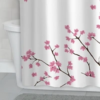 Hometrends Cherry Blossom Fabric Shower Curtain, Shower Curtain 70" x 72" (178 x 183 cm)