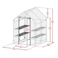 Miracle-Gro Mini Greenhouse 4' 8" x 4' 8" x 6' 5"