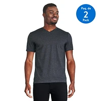 George Men's V-Neckline Tee 2-Pack