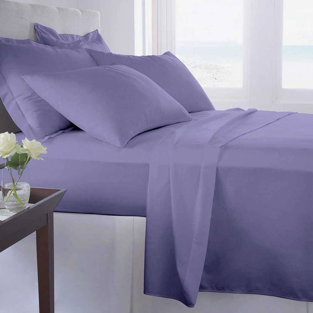 Johnson Home 500 Thread Count Cotton Sheet Set Purple (King)