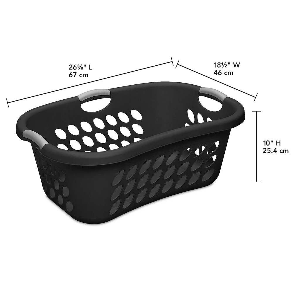 Sterilite Hip Hold Black Laundry Basket