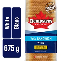 Dempster’s® White Thin Sandwich Sliced Bread, 675 g