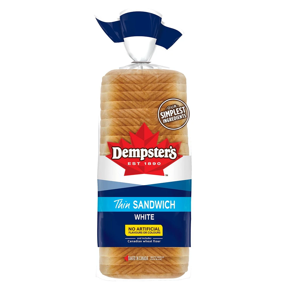 Dempster’s® White Thin Sandwich Sliced Bread, 675 g