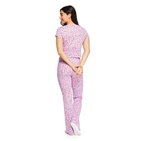 No Boundaries Women's Pointelle Tee 2-Piece Set