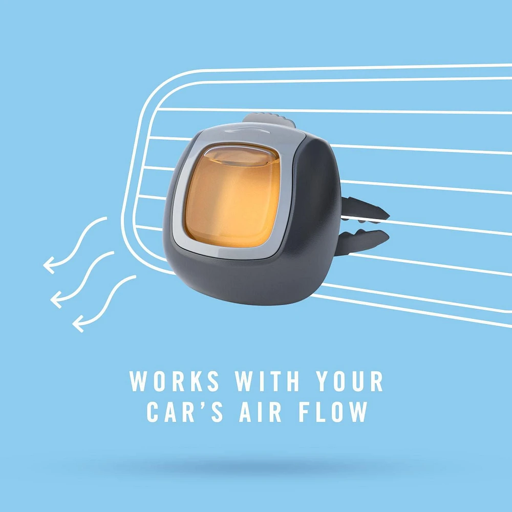 Febreze Car Odor-Eliminating Air Freshener Vent Clip, Linen & Sky, 2 Pieces