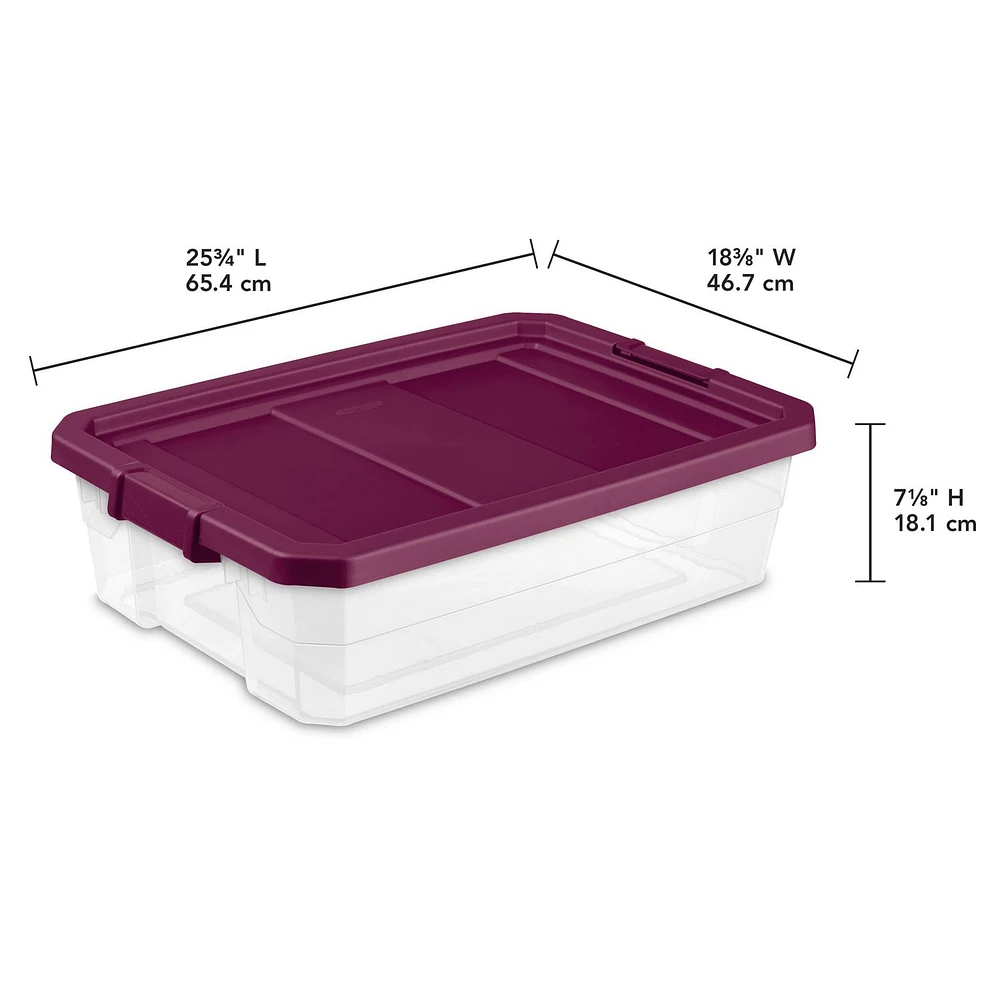 Sterilite 38L Modular Stackers, Violet Magenta, 38L