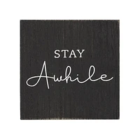 Dessus de boîte artistique “Stay Awhile”