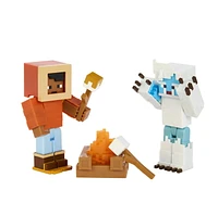 Minecraft Game | Creator Series Action Figures and Accessories | Camp Enderwood Steve and Mob Figures