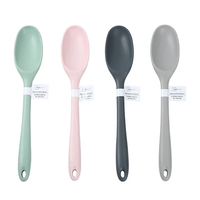 Mainstays Silicone Color Solid Spoon, Assorted Colors, 1-Piece, MS Silicone Colors Spoon