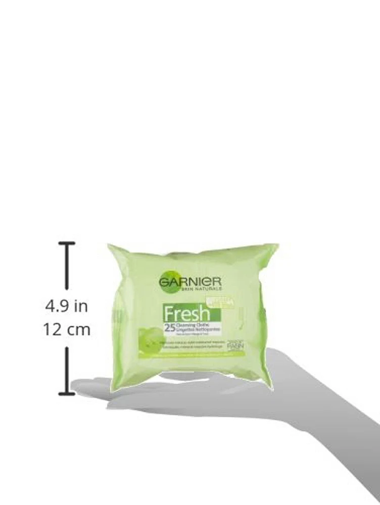 Garnier Skin Naturals Fresh Cleansing Cloths Face & Eyes, 25 pack