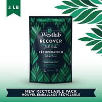 Westlab Recover - Epsom Bathing Salts with White Willow& Eucalyptus | with added Arnica | Soothe Tired and overworked muscles | 100% natural. 100% vegan, 100% cruelty-free, 1.36kg (3lb)