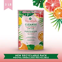 Westlab Cleanse - Epsom & Himalayan Bathing Salts with Lemongrass & Pink Grapefruit | With Added Seaweed | Refresh and cleanse body and mind | 100% natural, 100% vegan, 100% cruelty-free, 1.36kg (3 lb)