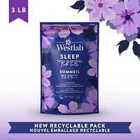 Westlab Sommeil - Sels de Bain d'Epsom et de la Mer Morte, Parfumés à la Lavande, Jasmin et au Valériane |  100% végétalien, 100% naturel, 100% sans cruauté. 1,36 kg (3 livres)