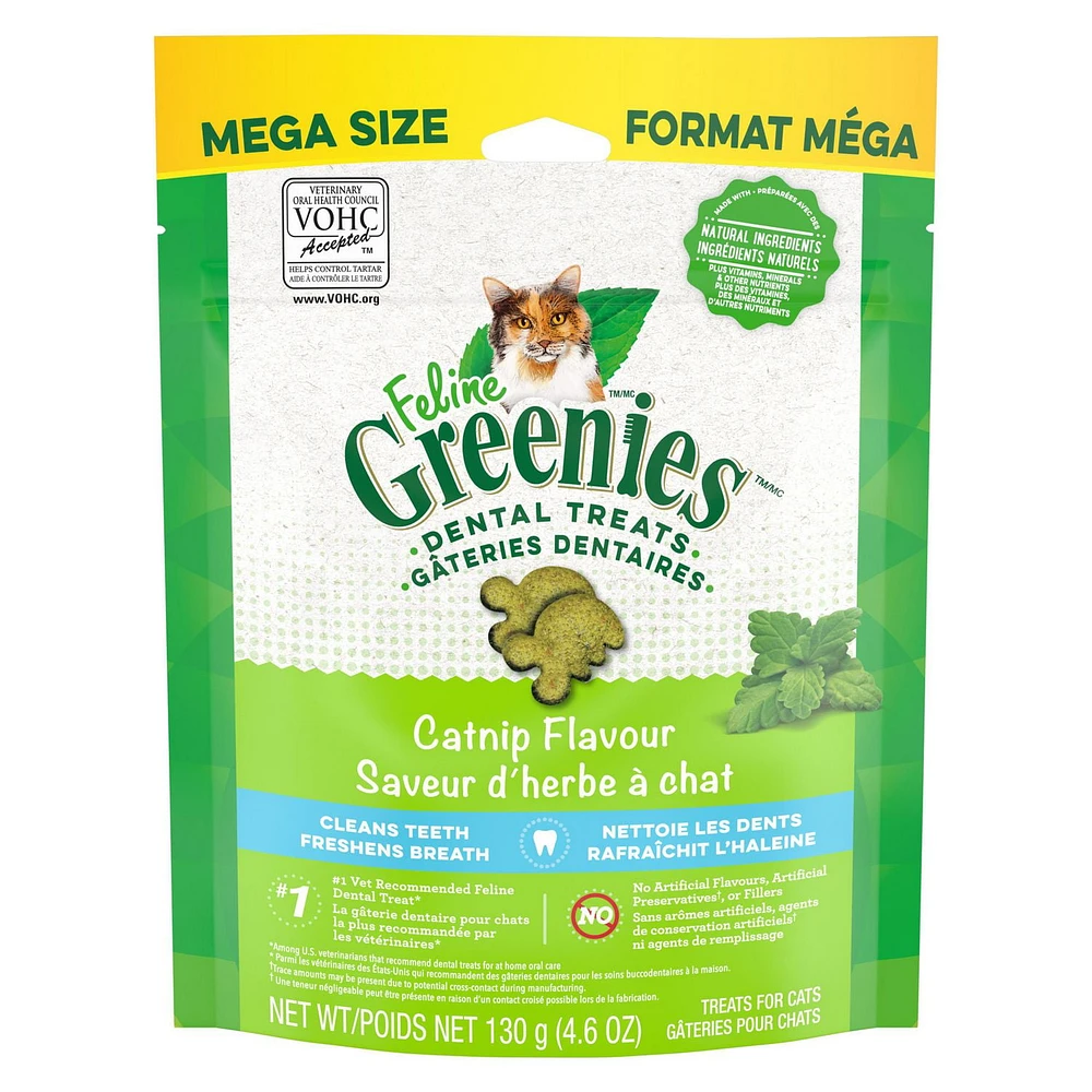Feline Greenies Catnip Natural Dental Cat Treats, 130g