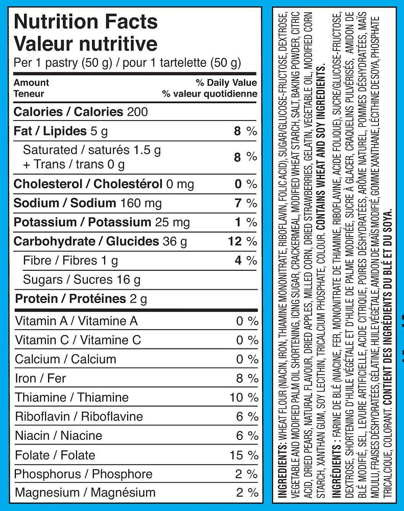 Kellogg's Tartelettes  Pop-Tarts Glacées aux fraises