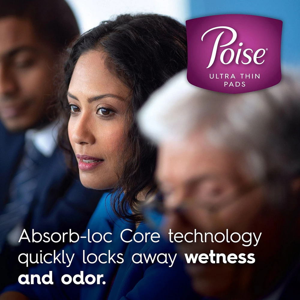 Serviettes ultra minces pour incontinence Poise, absorption maximale emb. de 11