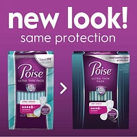 Serviettes ultra minces pour incontinence Poise, absorption maximale emb. de 11