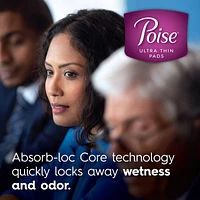 Serviettes ultra minces pour incontinence Poise, absorption suprême