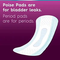 Serviettes ultra minces pour incontinence Poise, absorption suprême