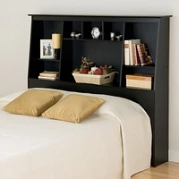 Prepac Full and Queen Tall Slant-Back Bookcase Headboard