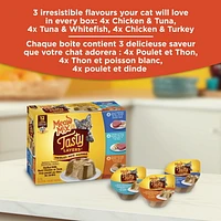 Meow Mix Tasty Layers Poultry and Fish Wet Cat Food, Variety Pack, 936g (78g x 12)