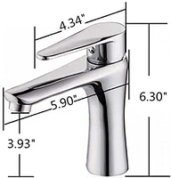 American Imaginations 1 Hole CUPC Approved Lead Free Brass Faucet In Chrome Color AI-34377